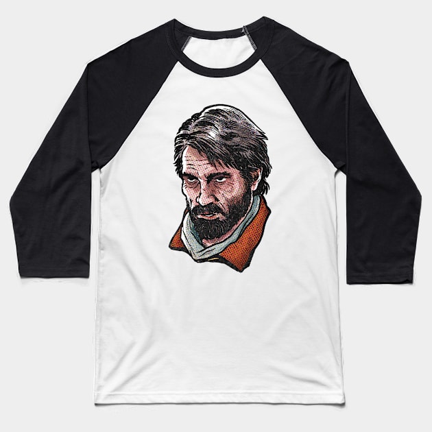 Joel - The Last of Us 2 fan art Baseball T-Shirt by MarkScicluna